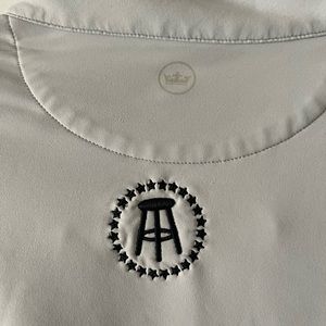 Peter Millar Truly Seltzer Barstool Classic quarter zip XL grey small flaw